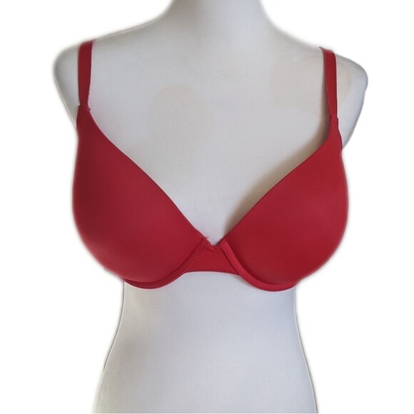 PINK by Victoria's Secret red "Your Everywhere Push Up" bra, size  36DD/38D - Picture 1 of 9